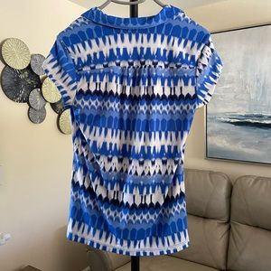 Blue Alfani Women’s Short Sleeve Blouse (M)